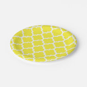 Assiettes En Carton Yellow White Moroccan Quatrefoil Pattern #5 (Angle)