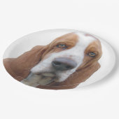 Assiettes En Carton Yeux lumineux Basset Hound (Angle)