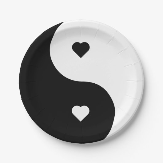 ASSIETTES EN CARTON YIN ET YANG (Devant)