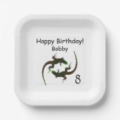 Assiettes En Carton Yin Yang Lizards Âge Anniversaire (Recto)