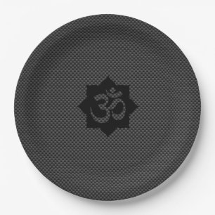 Assiettes En Carton Yoga de spiritualité d'OM Lotus dans le style de