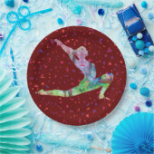 Assiettes En Carton Yoga étirer l'aquarelle (Fête)