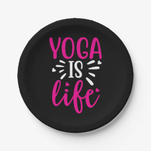 Assiettes En Carton Yoga Lover Le yoga est la vie