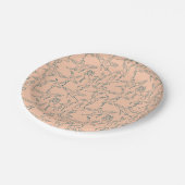 Assiettes En Carton Yoga poses pattern | Yoga seamless pattern 29 (Angle)