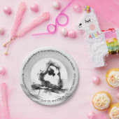 Assiettes En Carton Yoga Reiki à une jambe King Pigeon Pose Aquarelle (Fête)