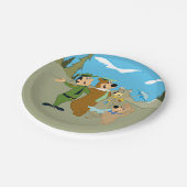 Assiettes En Carton Yogi Ours et amis Accueil chaleureux (Angle)