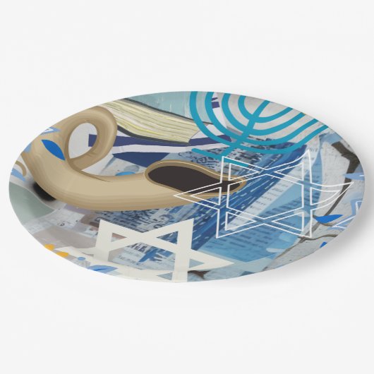 Assiettes En Carton Yom Kippour (Angle)