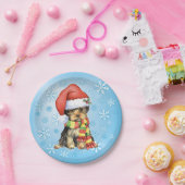 Assiettes En Carton Yorkie de Noël (Fête)