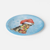 Assiettes En Carton Yorkie de Noël (Angle)