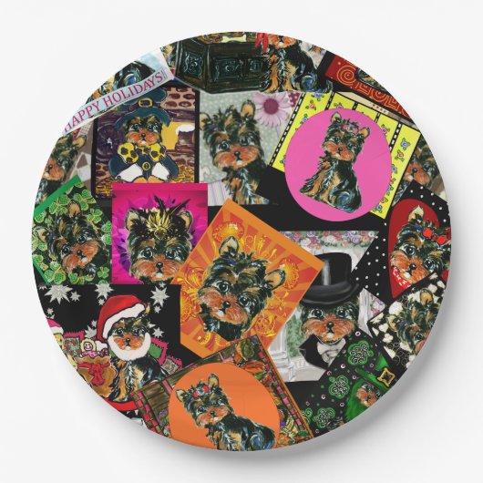 ASSIETTES EN CARTON YORKIE POO (Devant)