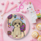 Assiettes En Carton Yorkie Poo (Fête)