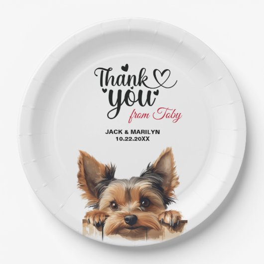 Assiettes En Carton Yorkshire Terrier (Devant)