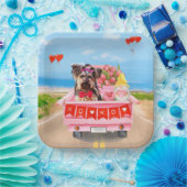 Assiettes En Carton Yorkshire Terrier Chien Valentine's Day Coeurs Cam (Fête)