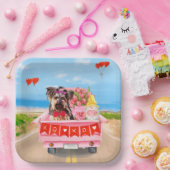 Assiettes En Carton Yorkshire Terrier Chien Valentine's Day Coeurs Cam (Fête)