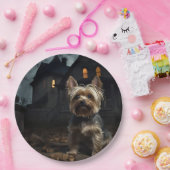 Assiettes En Carton Yorkshire Terrier Halloween effrayant (Fête)
