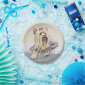 Assiettes En Carton Yorkshire Terrier Peinture - Cute Original Chien A (Fête)