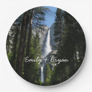 Assiettes En Carton Yosemite Falls et Woods Paysage Photographie