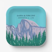 Assiettes En Carton Yosemite Parc National Mariage Rétro (Recto)