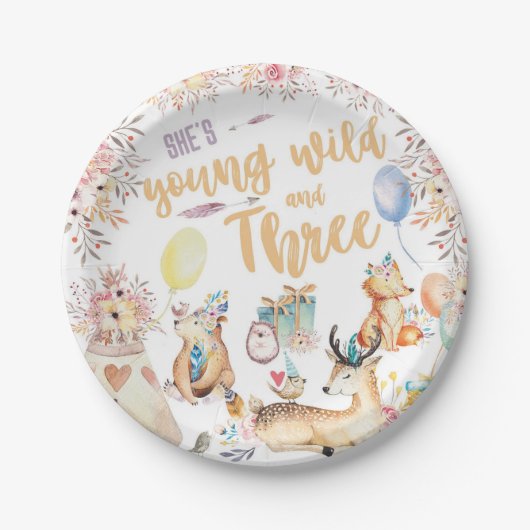 Assiettes En Carton Young, Wild et Three (Devant)