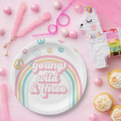 Assiettes En Carton Young Wild Three Retro Summer Rainbow (Fête)
