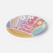 Assiettes En Carton Young Wild Three Retro Sunshine Rainbow Daisy (Angle)