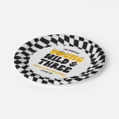 Assiettes En Carton Young Wild & Three Retro Third 3rd Birthday Party (Angle)