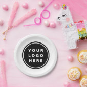 Assiettes En Carton Your Business Logo Promoteur Business Company (Fête)