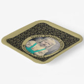 Assiettes En Carton Your Photo 55 Random Number Pattern Black/Gold  (Angulaire)