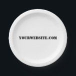 Assiettes En Carton YourWebSite.com<br><div class="desc">"YourWebSite.com" Remplacez l'adresse .com par votre adresse Web. Ajoutez tout autre slogan ou texte.</div>
