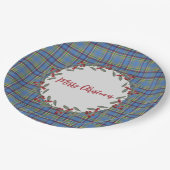 Assiettes En Carton Yukon Tartan Plaques de papier de Noël (Angle)