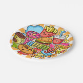 Assiettes En Carton Yummy Fast Food (Angle)