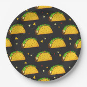 Assiettes En Carton Yummy Taco Motif (Devant)