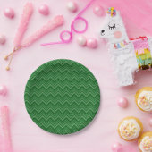 Assiettes En Carton Zags Zig Vert foncé (Fête)