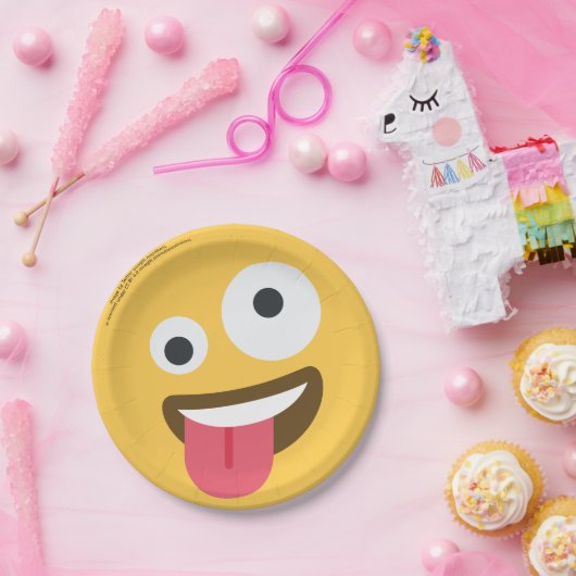 Assiettes En Carton Zany Face Emoji (Fête)
