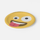 Assiettes En Carton Zany Face Emoji (Angle)