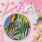 Assiettes En Carton Zany Zebra (Fête)