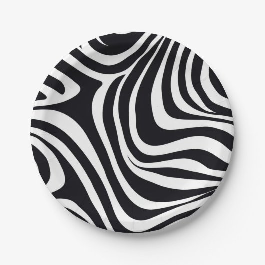 Assiettes En Carton Zany Zebra Zest (Devant)