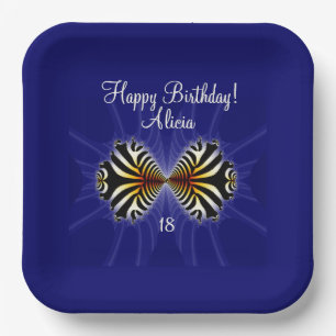 Assiettes En Carton Zebra Fish Kiss Anniversaire Nom Âge