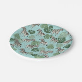 Assiettes En Carton Zebra Monstera Motif (Angle)