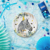 Assiettes En Carton Zebra Party Animaux Anniversaire Zoo Safari (Fête)