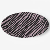 Assiettes En Carton Zebra rayures motif animal Lavender ombre (Angle)