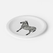 Assiettes En Carton Zebra Safari joyeuses Plaques de fête d'anniversai (Angle)