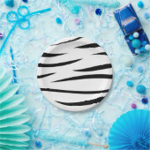 Assiettes En Carton Zebra Stripes (Fête)