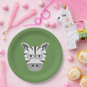 Assiettes En Carton Zèbre (Fête)