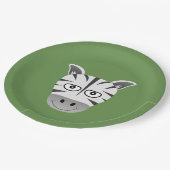 Assiettes En Carton Zèbre (Angle)