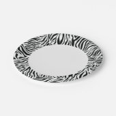 Assiettes En Carton Zèbre noir et blanc (Angle)