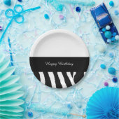 Assiettes En Carton Zèbre noir et blanc Bande d'anniversaire (Fête)