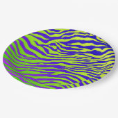 Assiettes En Carton Zèbre vert (Angle)