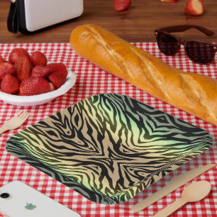 Assiettes En Carton Zèbres dans la forêt
