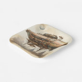 Assiettes En Carton Zeppelin Steampunk vintage (12) (Angulaire)